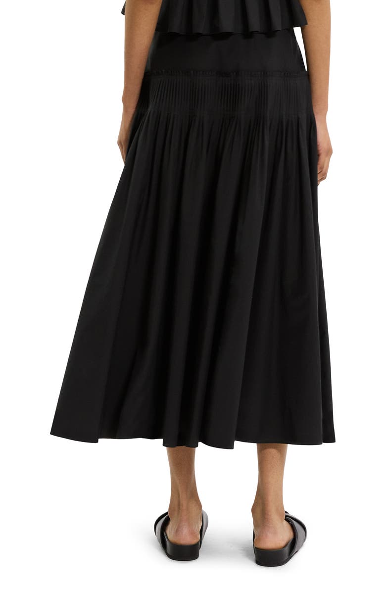 Theory Accordion Yoke Skirt, Alternate, color, Black