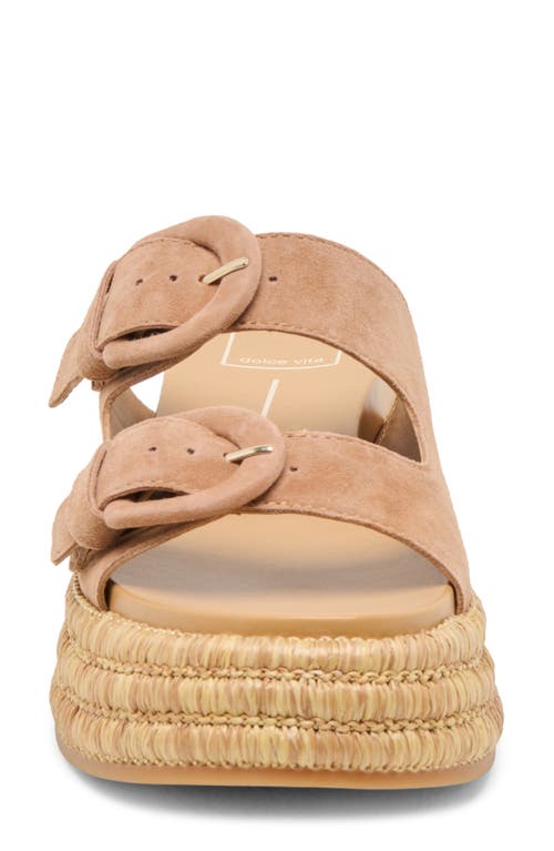 Dolce Vita Witny Platform Espadrille Sandal In Toffee Suede