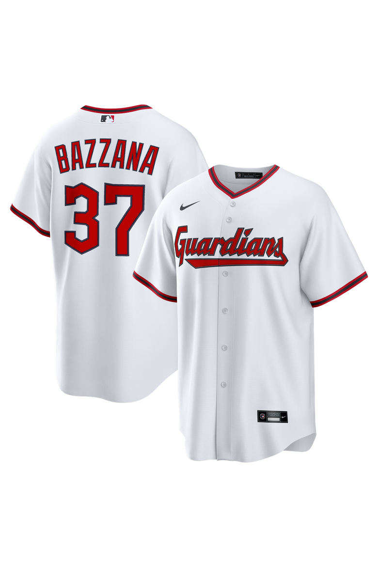 Men's Nike Travis Bazzana White Cleveland Guardians Home Replica Jersey, Main, color, White