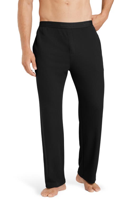 Tommy John Waffle Knit Lounge Pants In Black