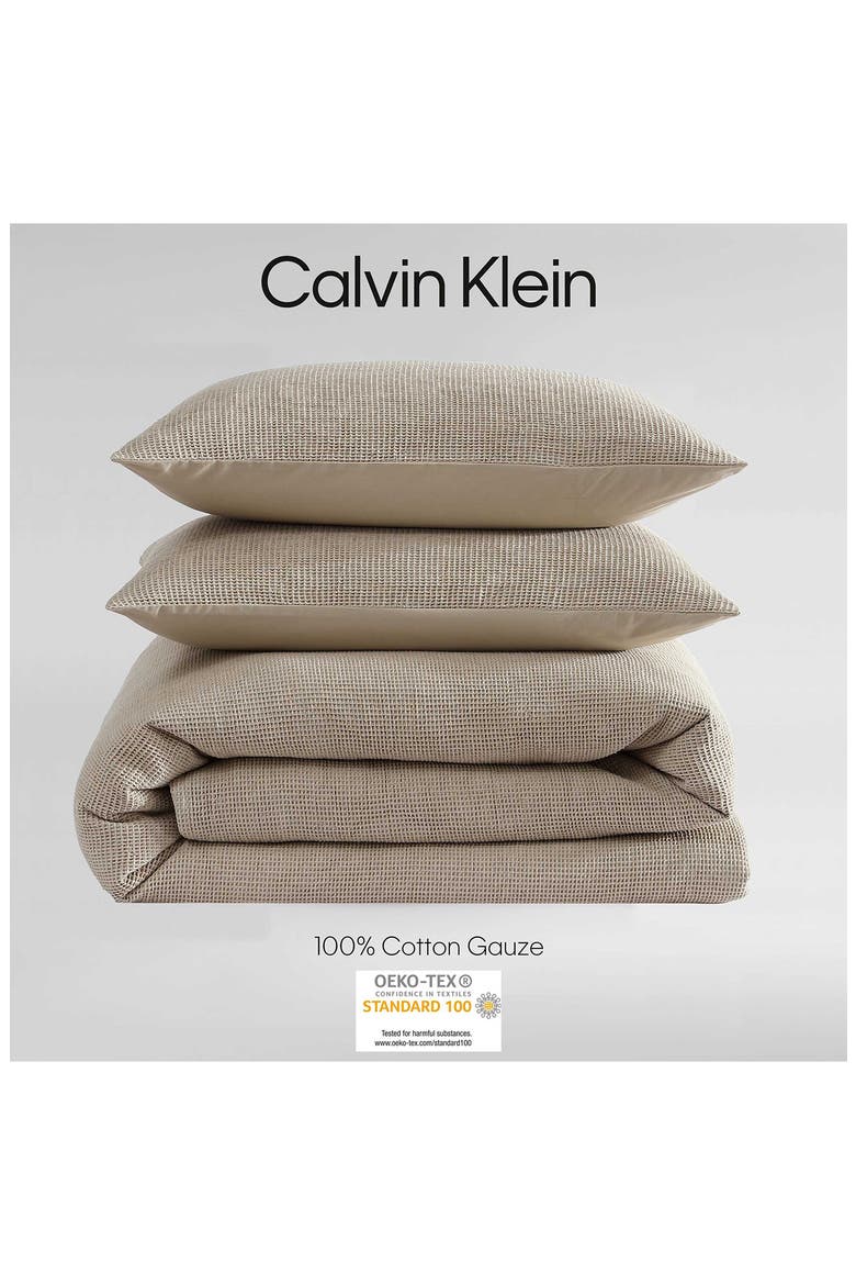 Microwaffle Duvet Cover & Sham Set, Alternate, color, FLAX BEIGE