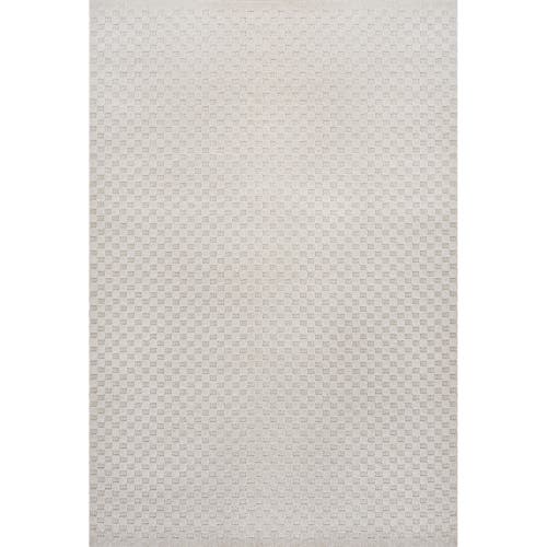 Jonathan Y Finn High-low Modern Minimalist Checkered Monotone Indoor/outdoor Area Rug In Ivory/cream