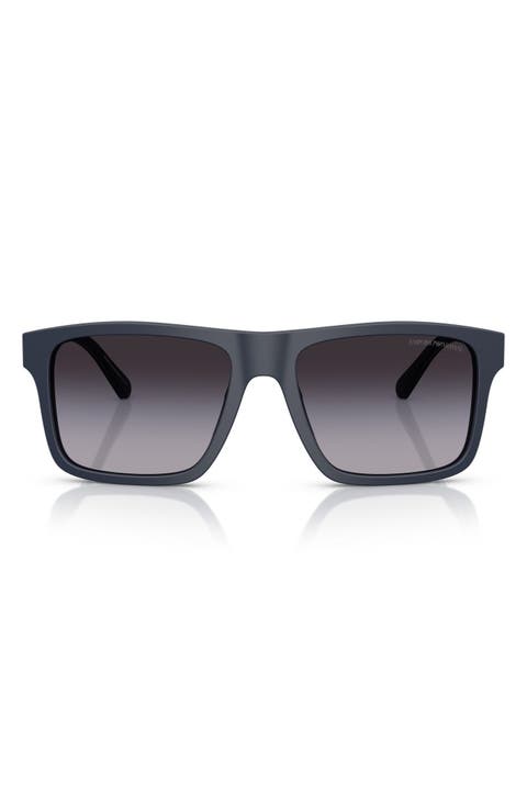 57mm Gradient Square Sunglasses