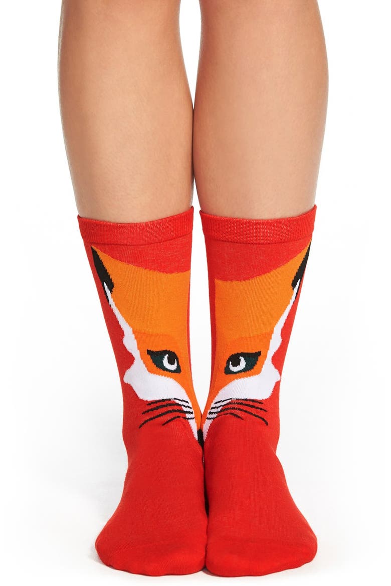 'fox' trouser socks, Main, color, FAIRTALE RED