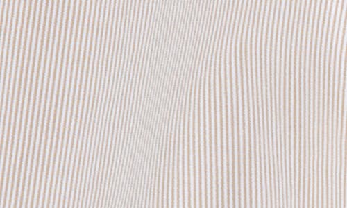 Viens Avec Moi Everyday Oversize Stripe Button-up Shirt In Brown