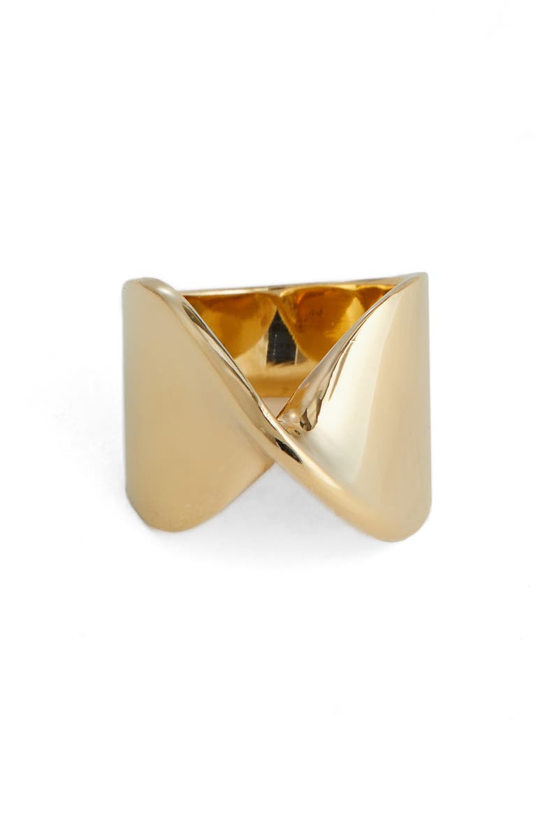 Twist Metal Ring, Main, color, LIGHT GOLD