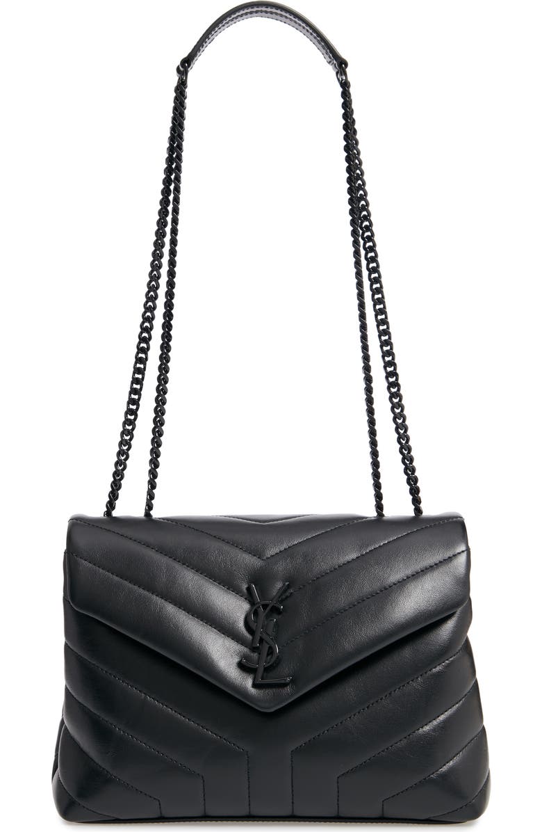 Saint Laurent Small Loulou Leather Shoulder Bag, Main, color,