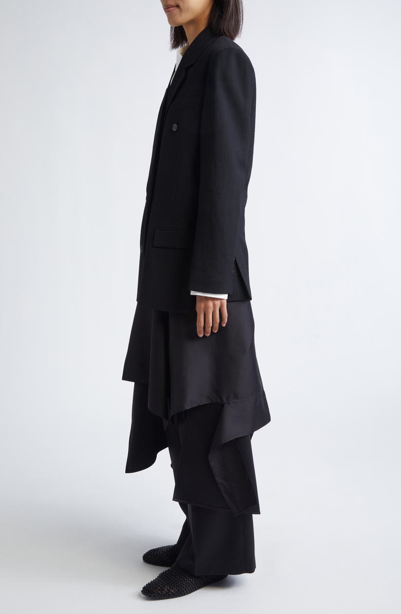 EENK Transformable Double Breasted Coat, Alternate, color, Black Virgin Wool