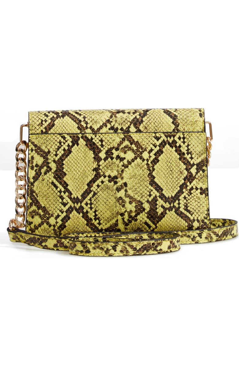 Topshop Selina Snake Effect Crossbody Bag, Alternate, color,