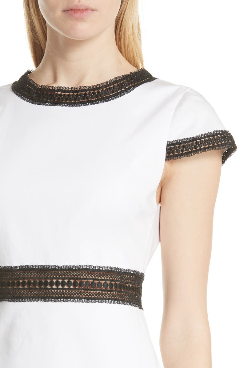 Alice + Olivia Rapunzel Stretch Cotton Fit & Flare Minidress, Alternate, color,