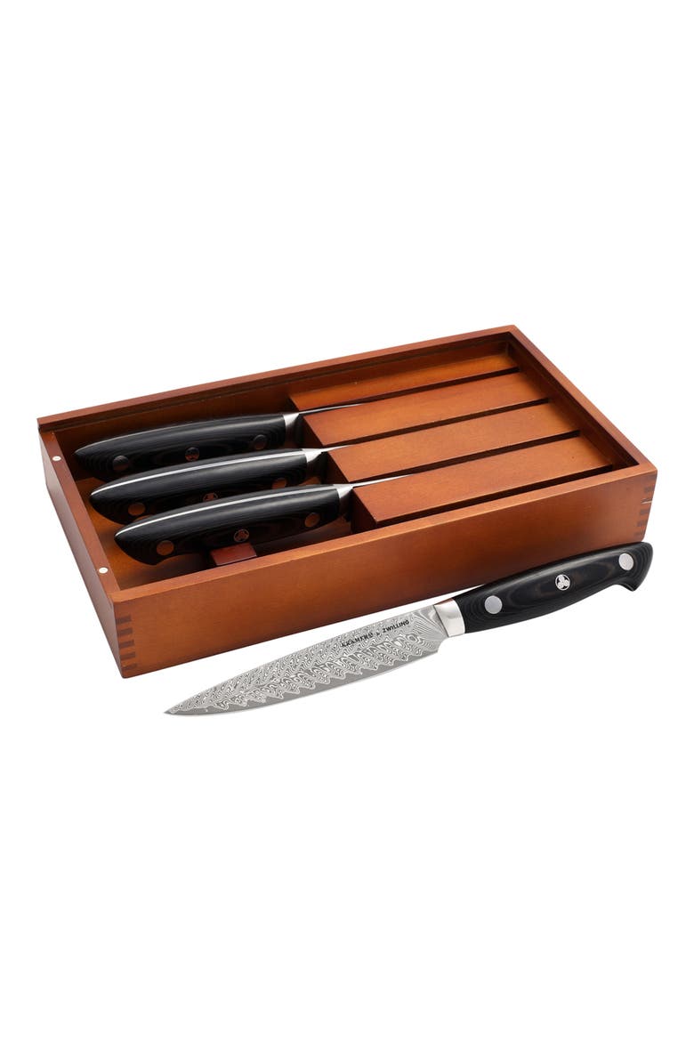 Kramer Euroline Damascus Collection 4-Piece Steak Knives Set, Alternate, color, STAINLESS STEEL