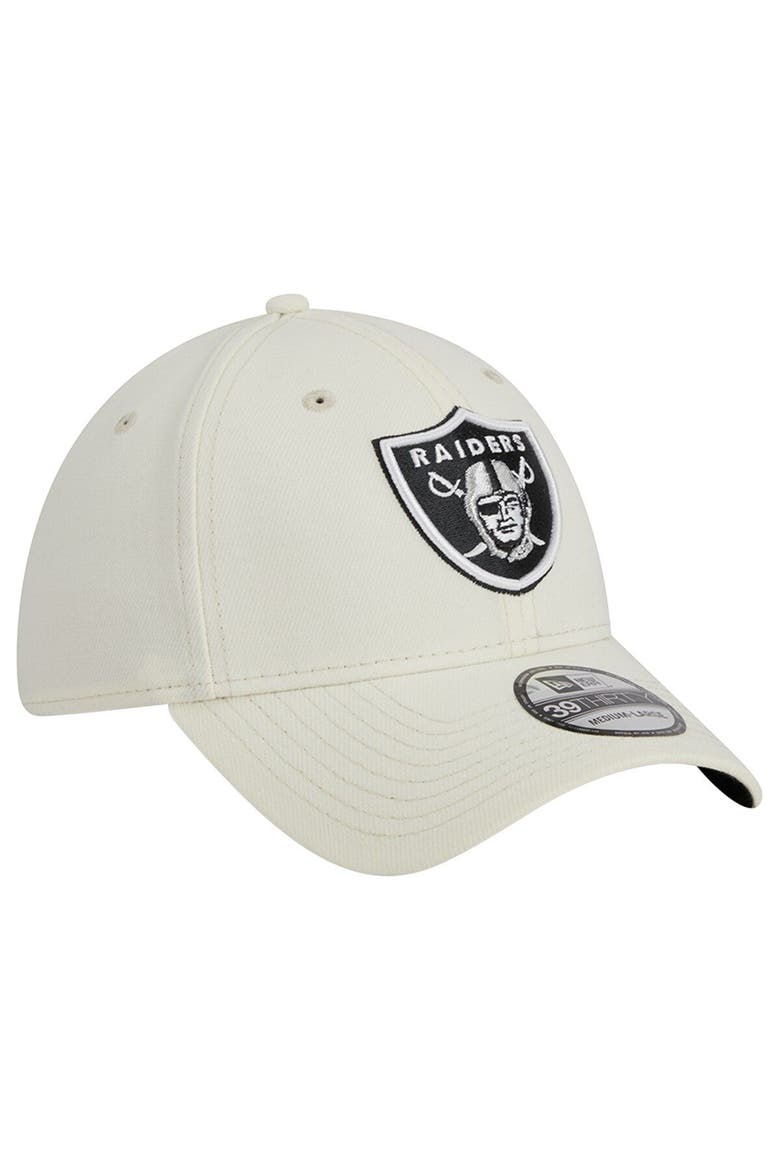 Men's New Era Cream Las Vegas Raiders Classic 39THIRTY Flex Hat, Alternate, color, Cream