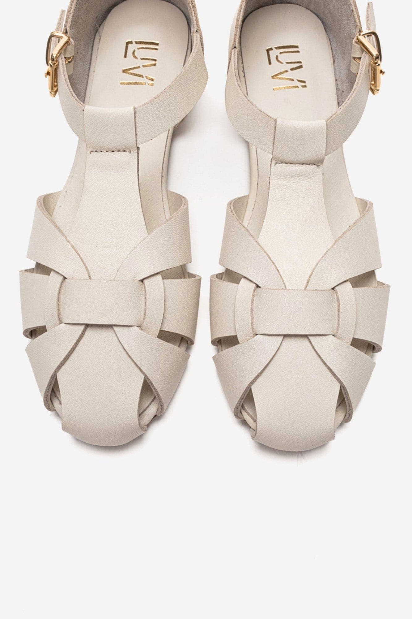 Falina Leather Sandal, Alternate, color, Ecru