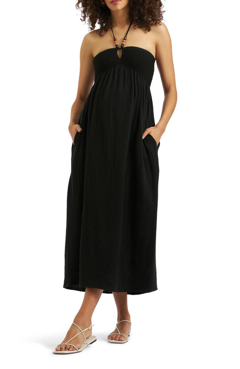 Ripe Maternity Evie Crochet Dress, Main, color, Black