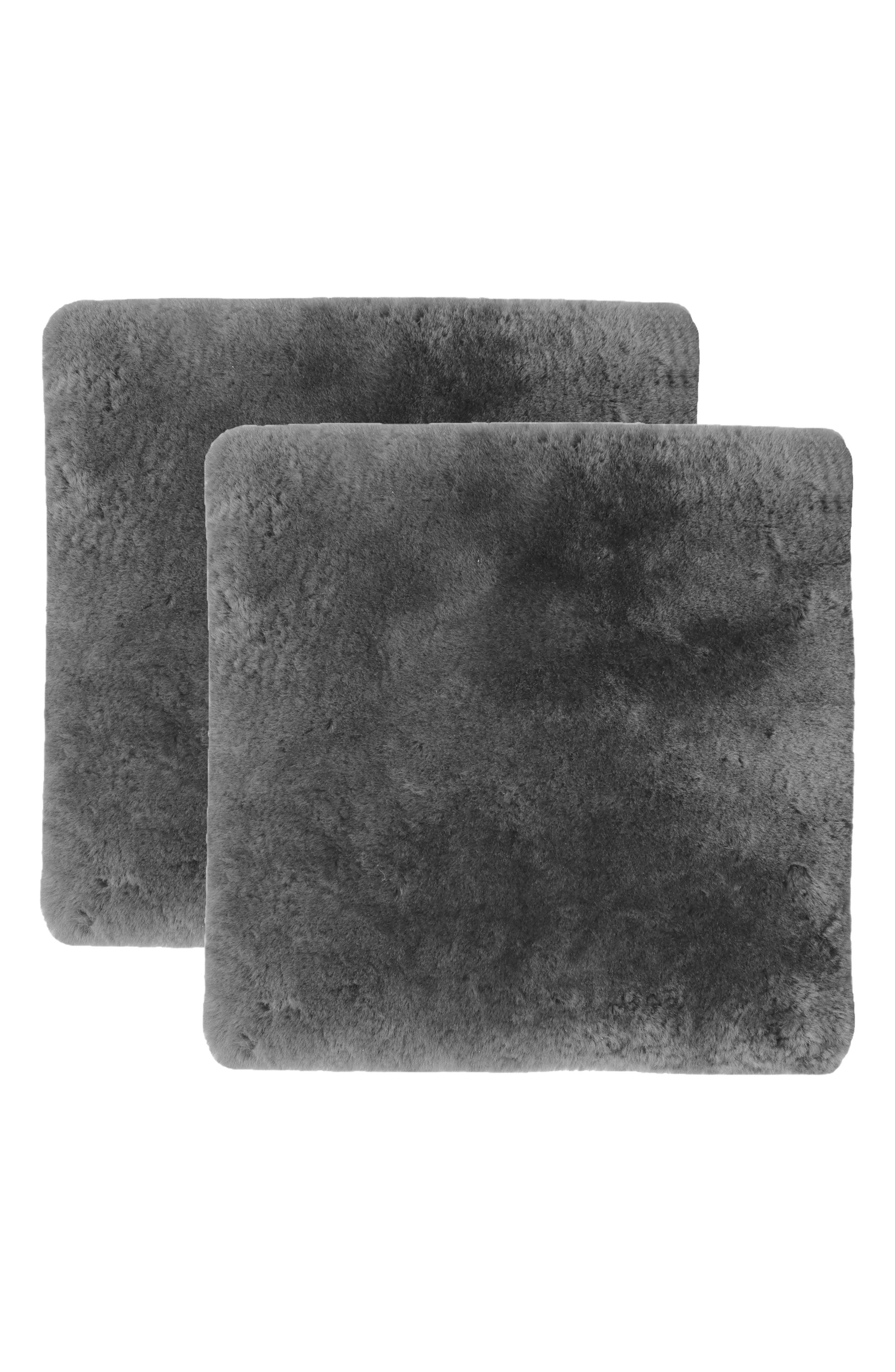 NATURAL Medical Genuine Sheepskin Shearling Chair Pad 18" x 18" - Grey