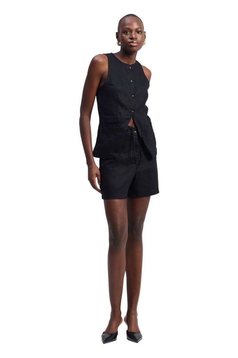 Sleeveless Vest Jacket, Main, color, Black
