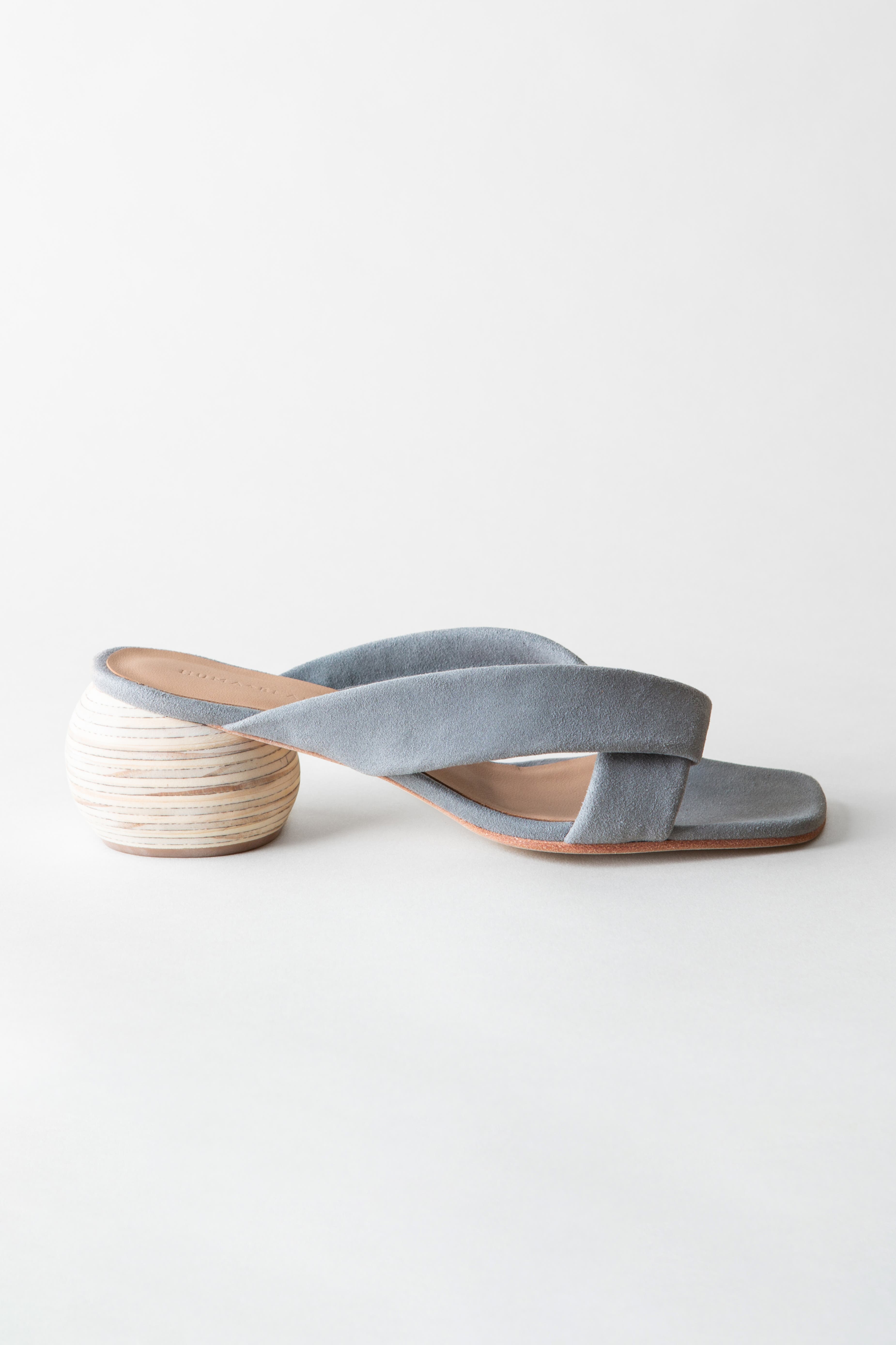 Huma Blanco Kira Slide Sandal, Alternate, color, Grey Suede