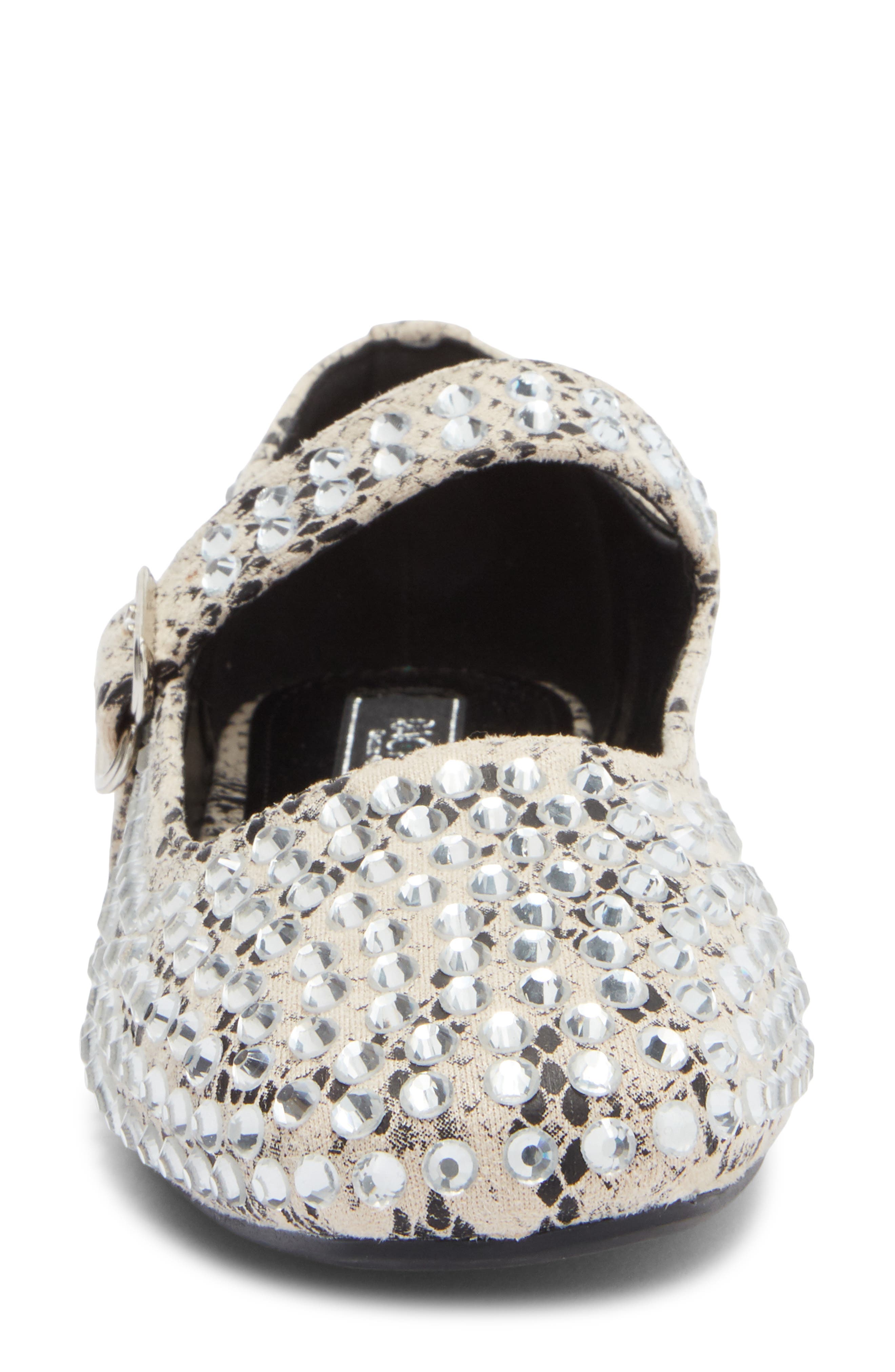 RACHEL Rachel Roy Crystal Embellished Mary Jane Flat, Alternate, color, Beige