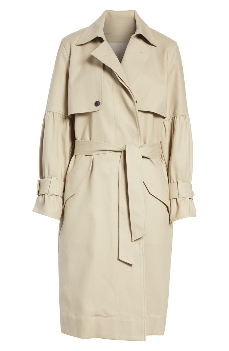 Joie Alwena Cotton Trench Coat, Alternate, color,