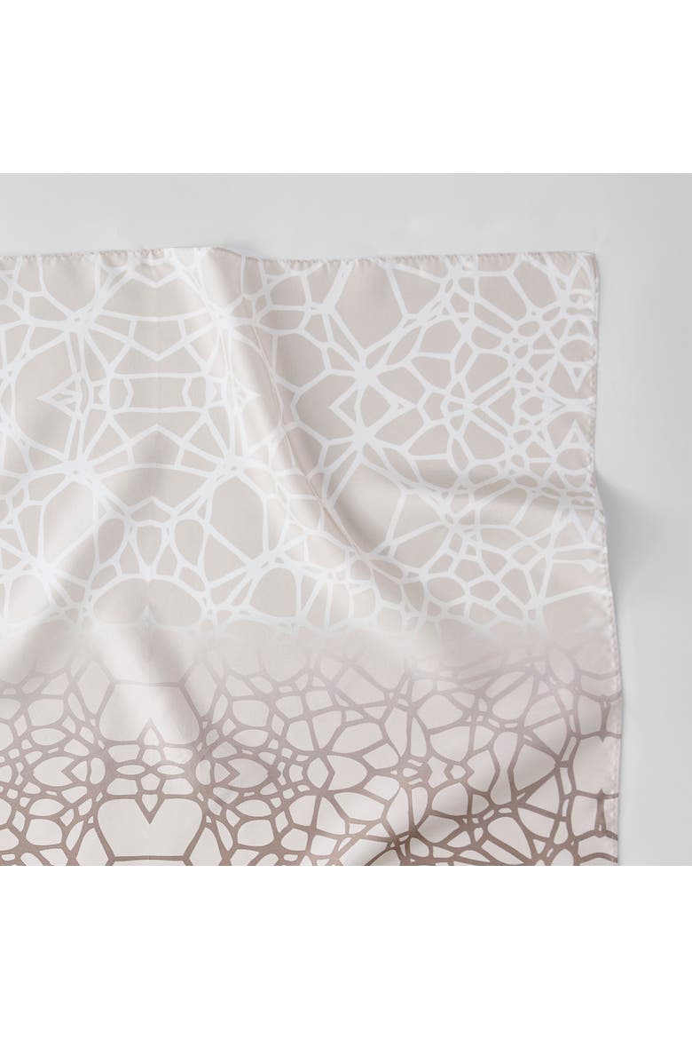 Ethereal Tangle Silk Scarf, Alternate, color, Ivory/Brown