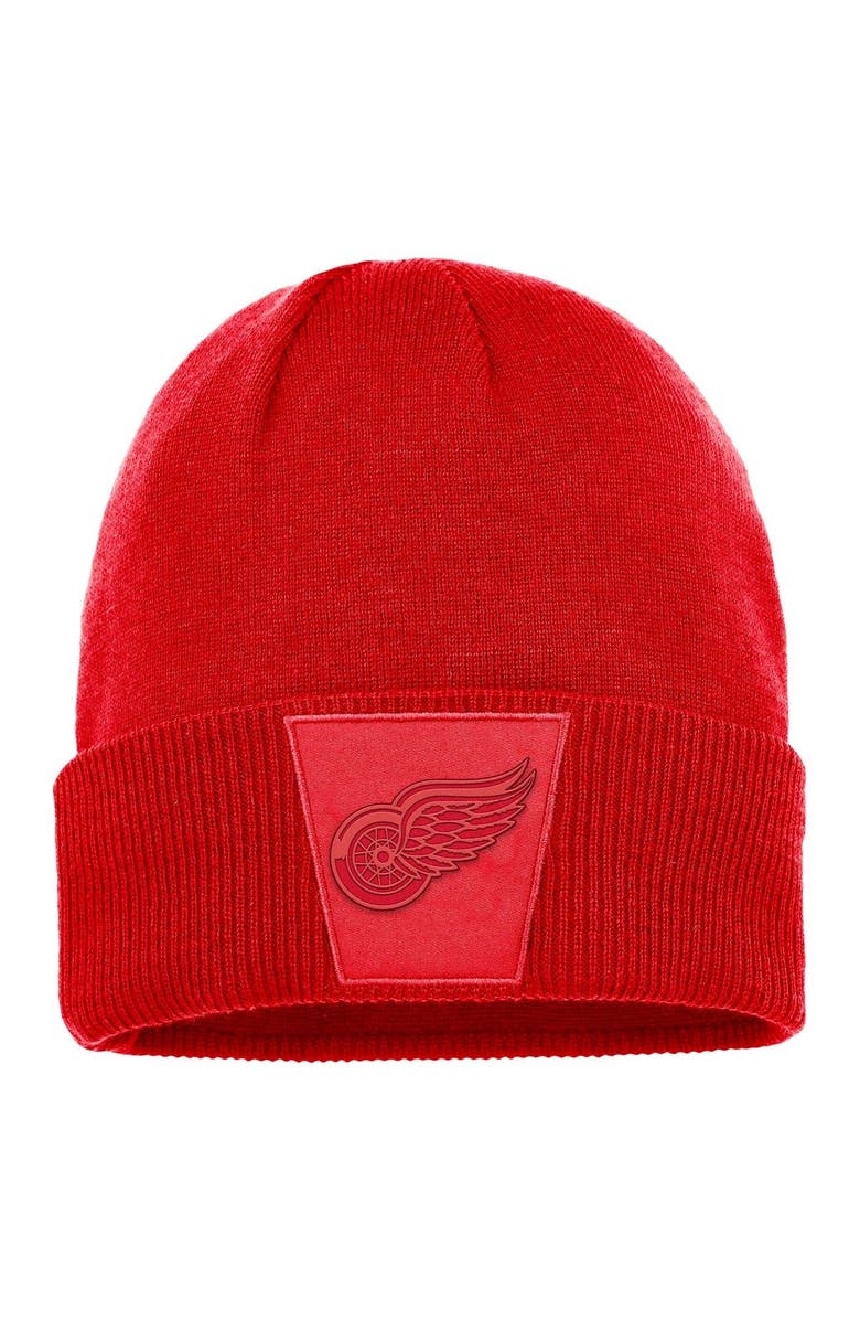FANATICS Men's Fanatics Branded Red Detroit Red Wings Authentic Pro Road Cuffed Knit Hat, Main, color, 