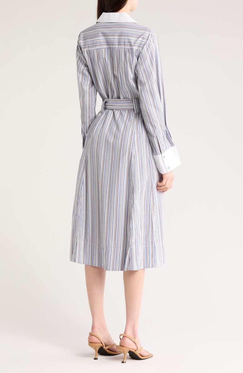 Derek Lam 10 Crosby Alana Stripe Long Sleeve Shirtdress, Alternate, color, 