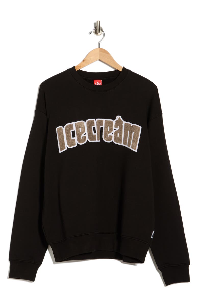 ICECREAM Swirl Sweatshirt, Alternate, color, Black