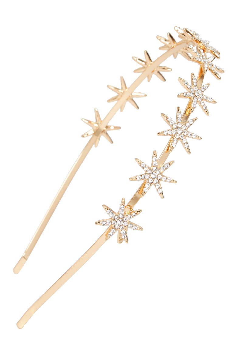 Crystal Star Headband, Main, color, GOLD CRYSTAL