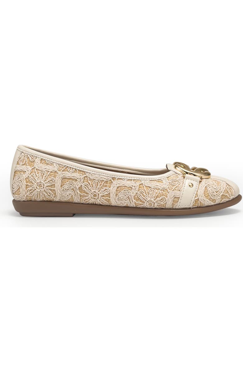 Aerosoles Big Bet Ballet Flat - Wide Width Available, Alternate, color, Natural/ Eggnog