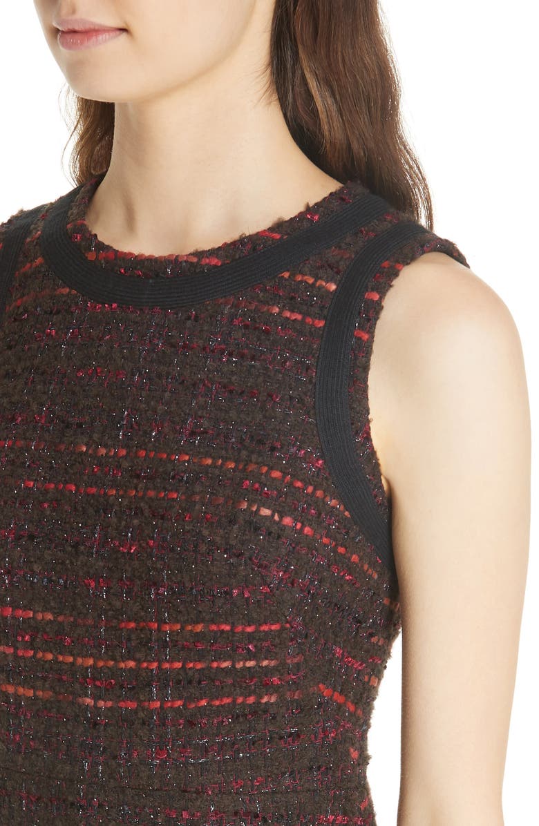 ZDNU KATE SPADE kate spade new york multi tweed fringe dress, Alternate, color, 