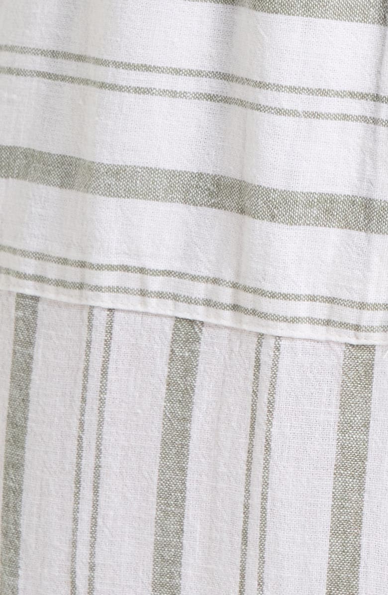 Splendid Stella Stripe Linen Blend Paperbag Pants, Alternate, color, Eucalyptus Green/ White