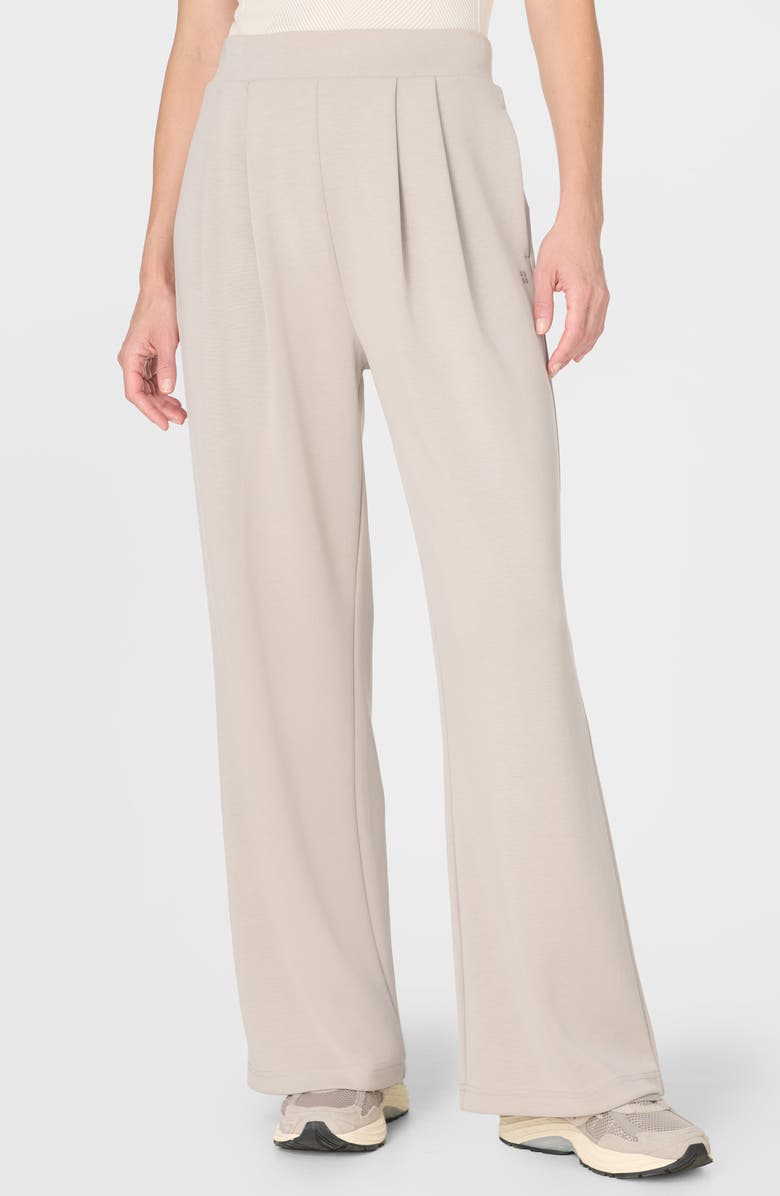 Sweaty Betty Sand Wash Wide Leg Pants, Main, color, Dusk Beige