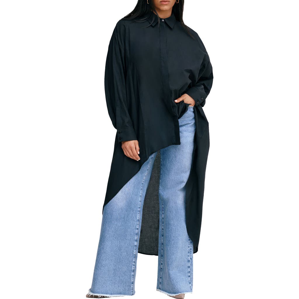 Marcella Patchin High/low Tunic In Black