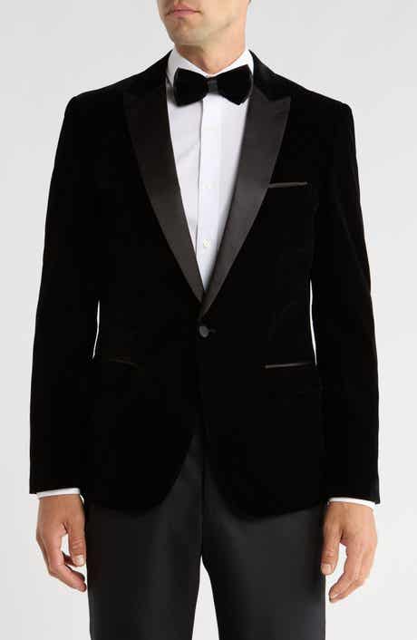 TOM BAINE Peak Lapel Velvet Dinner Jacket