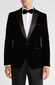 TOM BAINE Peak Lapel Velvet Dinner Jacket
