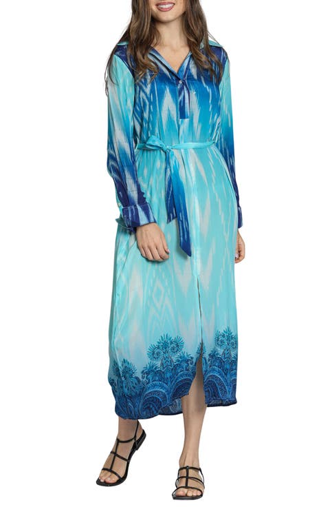 Mix Print Long Sleeve Dress