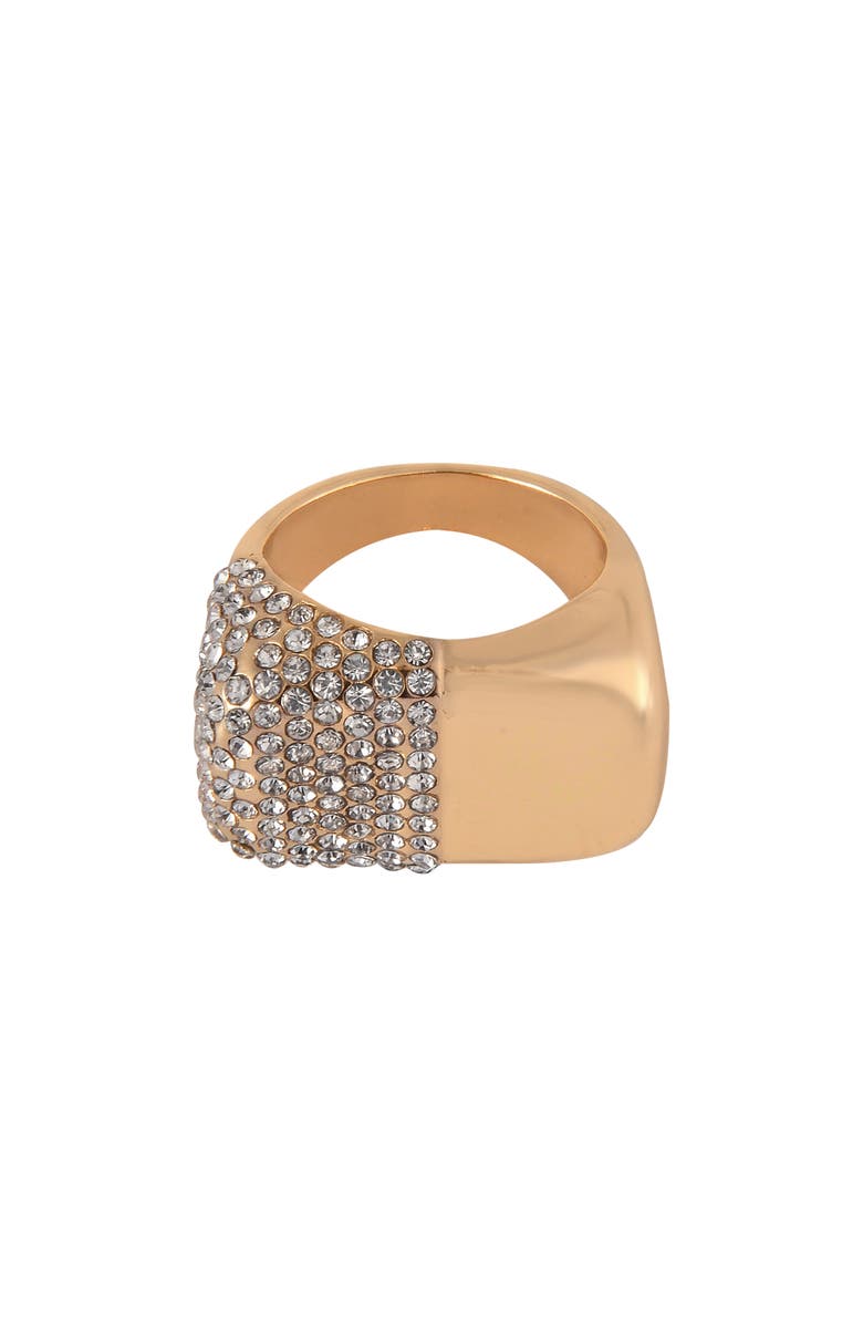 Laundry by Shelli Segal Pavé Crystal Cocktail Ring, Main, color, Gold
