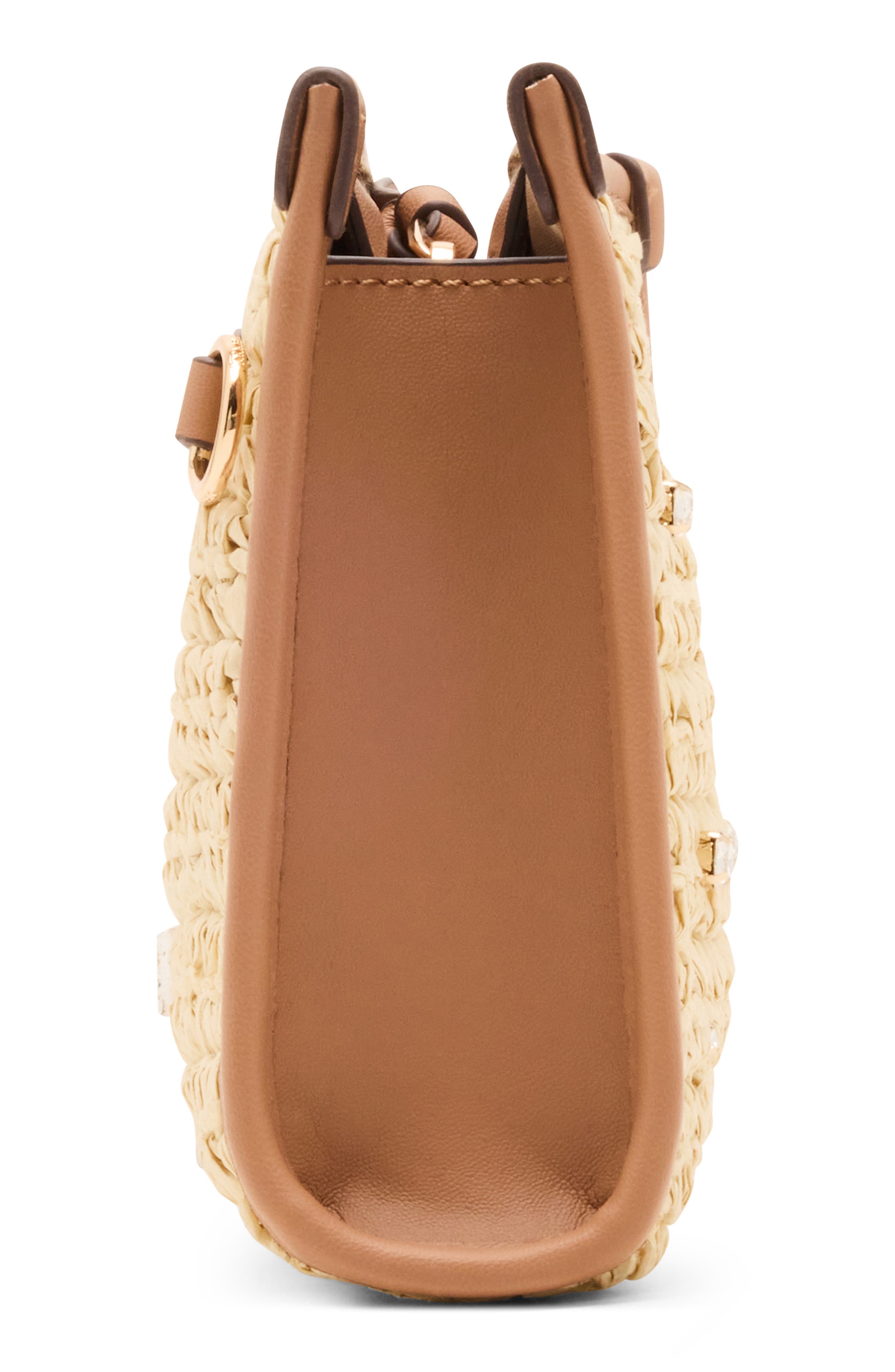 Anne Klein Rhinestone Woven Wristlet, Alternate, color, 