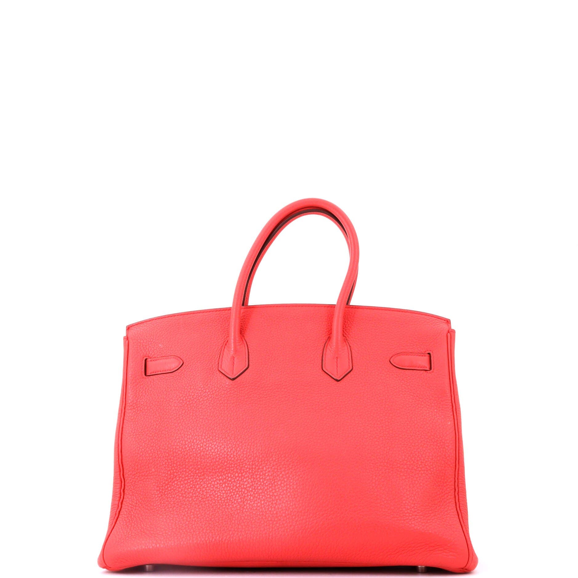 Pre-Owned Hermes Birkin Handbag Pink Clemence with Palladium Hardware 35, Alternate, color, Bougainvillier