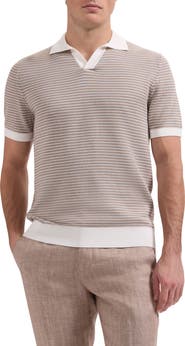Bugatchi Johnny Collar Stripe Sweater