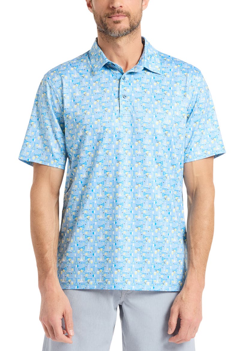 Society Knit Polo, Main, color, LIGHT BLUE