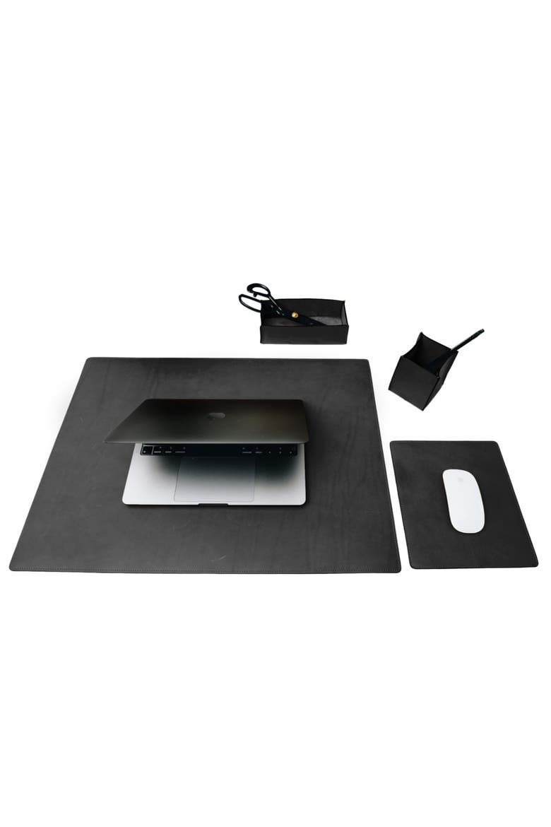 Mead Leather Mouse Pad, Alternate, color, Black