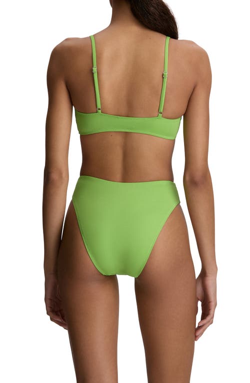 Polo Ralph Lauren Modern High Cut Bikini Bottoms In Green