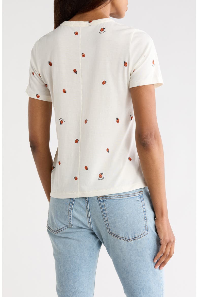 Ladybug Cotton Blend T-Shirt, Alternate, color, WHITE MULTI