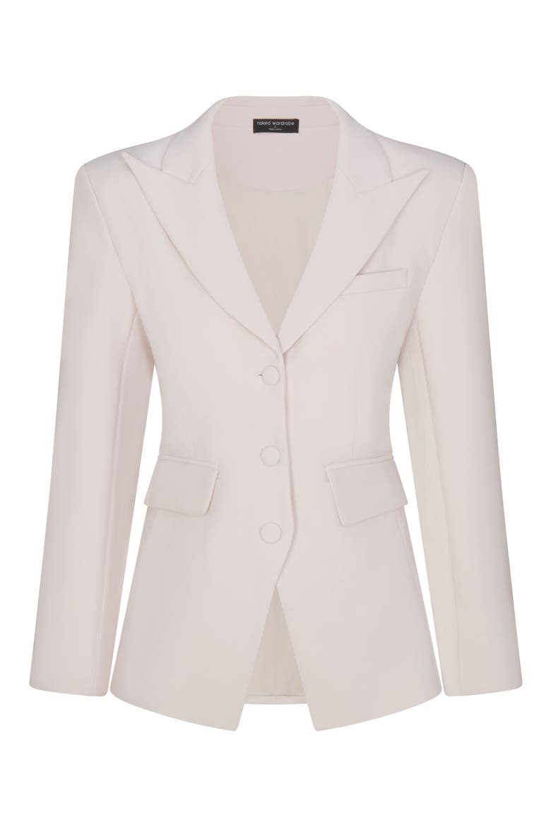 Fitted Blazer, Alternate, color, BONE