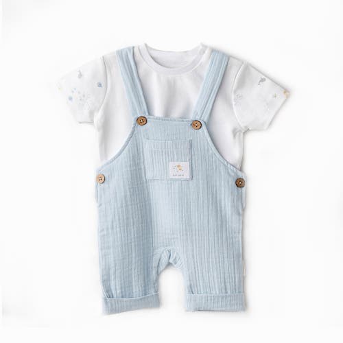 Shop Andy Wawa Ocean Muslin Jumpsuit Set In Light Blue