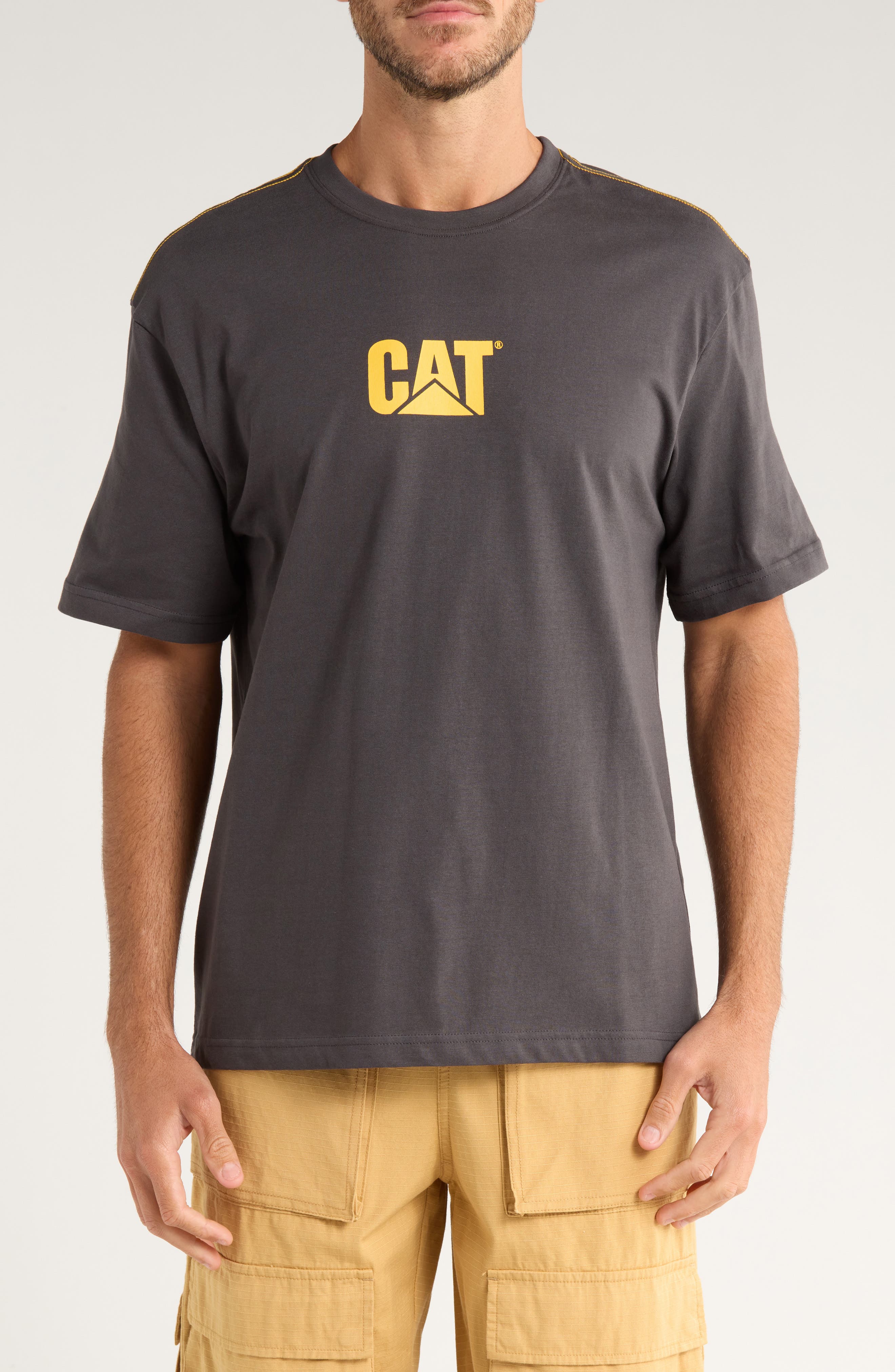 CAT WWR Washed Logo Heavyweight T-Shirt