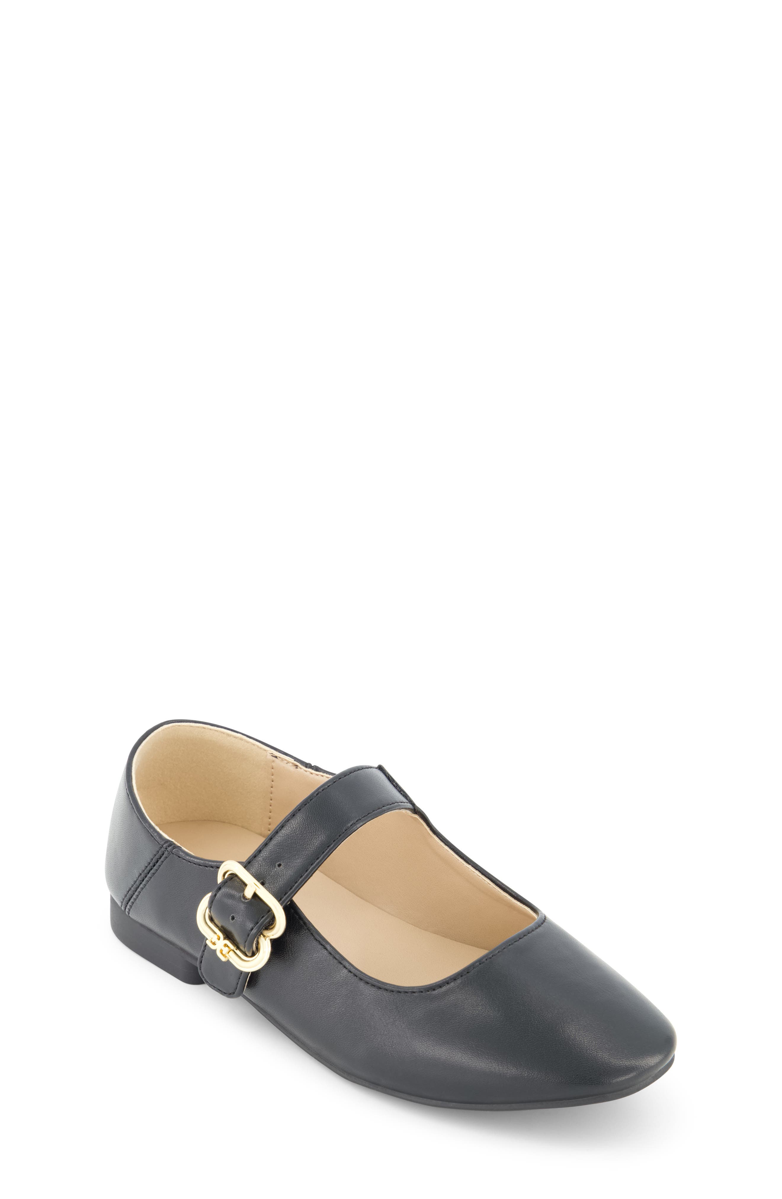 Kids' Maeve Michela Mary Jane Flat, Main, color, BLACK
