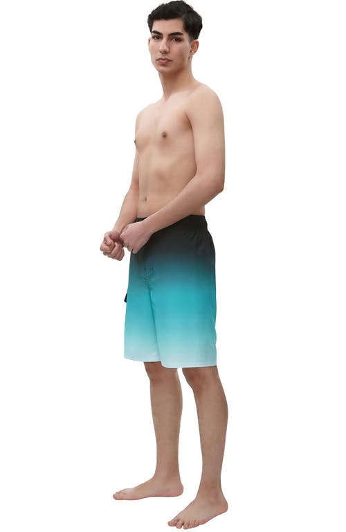 Rokka&rolla 4-way Stretch Performance Board Shorts In Ocean Gradient