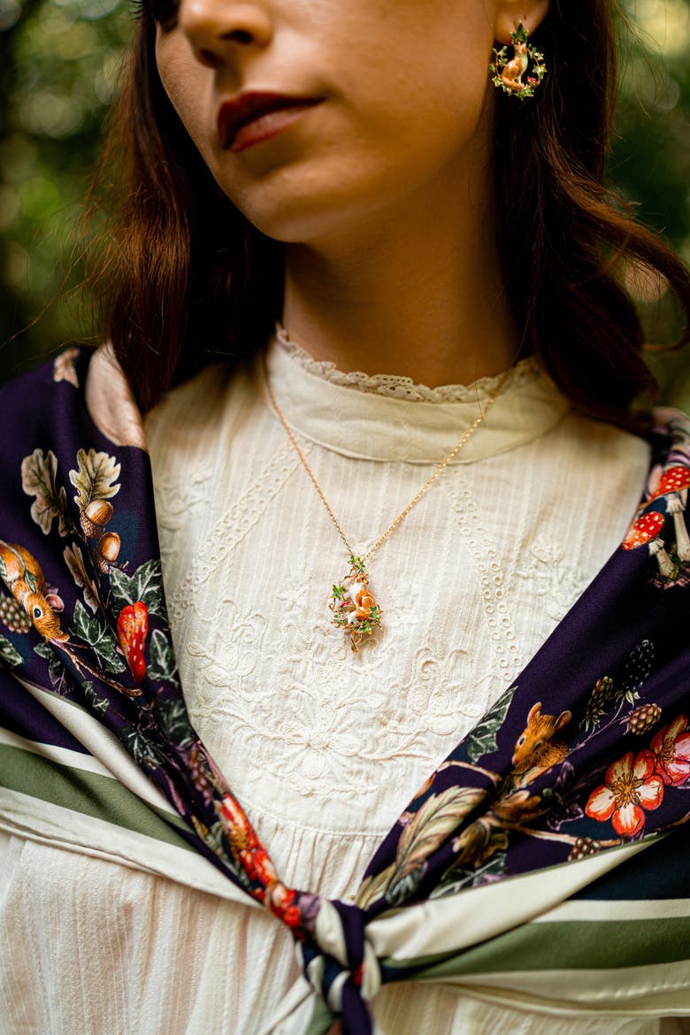 Fox & Ivy Pendant, Alternate, color, Fox & Ivy